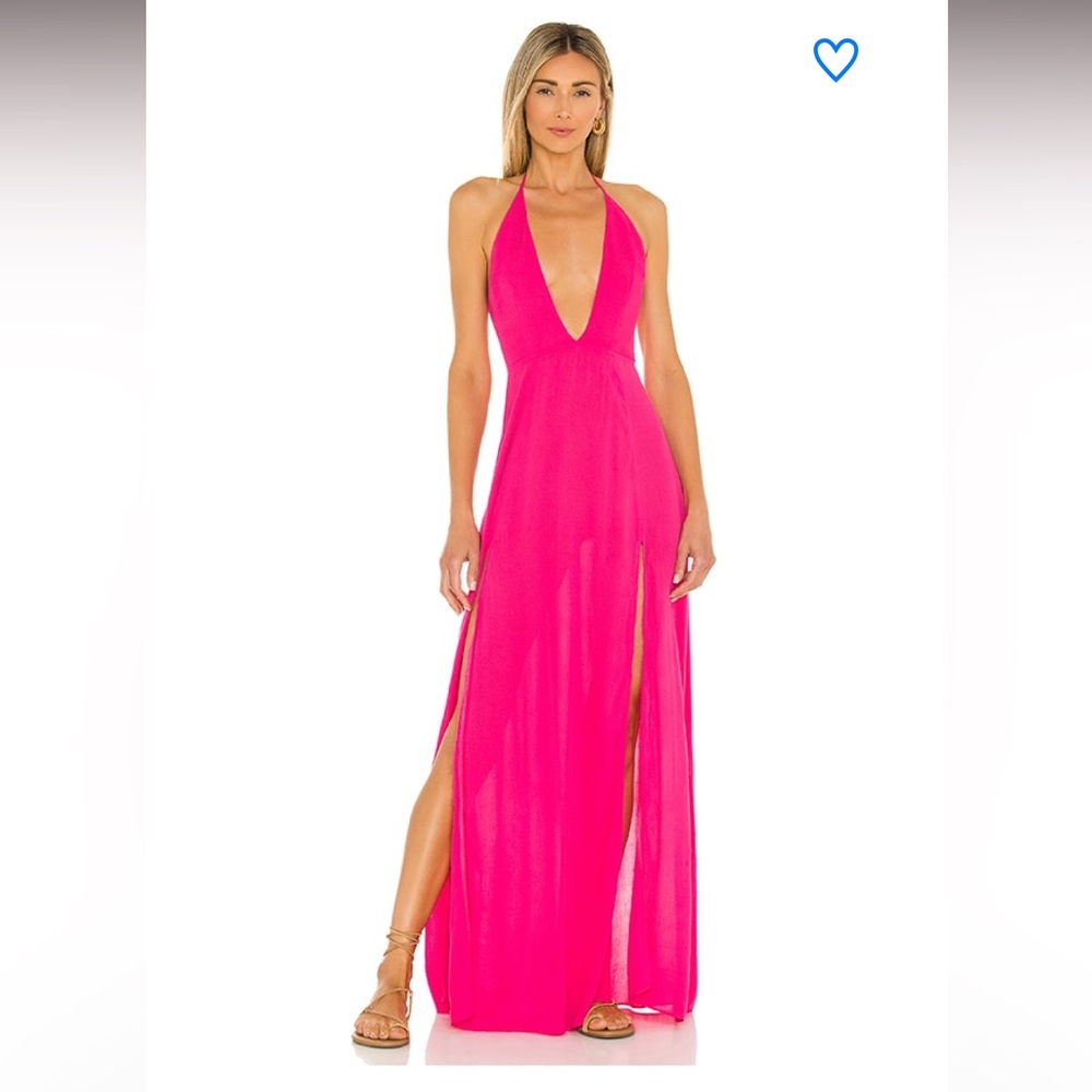Superdown Pink arina maxi dress small NWT
